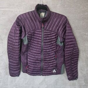 Eddie Bauer First Ascent EB800 Womens Small Maroon Down Jacket Outdoor Hiking